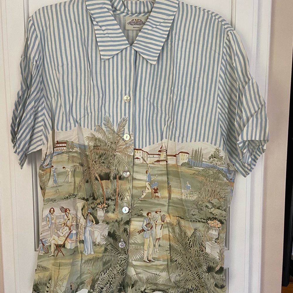 Susan Bristol blouse tennis croquet 14